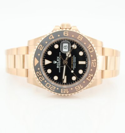 Rolex Gmt-master Ii 2023 Gmt-master Ii 18k Rose Gold Rootbeer 40mm Watch 126715chnr