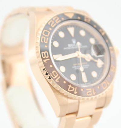 Rolex Gmt-master Ii 2023 Gmt-master Ii 18k Rose Gold Rootbeer 40mm Watch 126715chnr