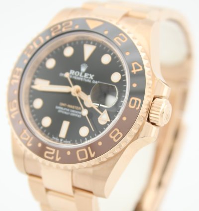 Rolex Gmt-master Ii 2023 Gmt-master Ii 18k Rose Gold Rootbeer 40mm Watch 126715chnr
