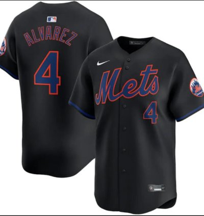 New York Mets 4 Francisco Alvarez Jersey Stitched Black