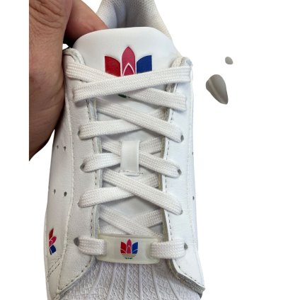 Adidas Superstar Pure Womans White Leather Sneakers Size 5