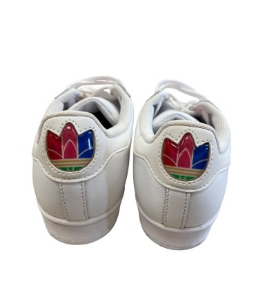 Adidas Superstar Pure Womans White Leather Sneakers Size 5