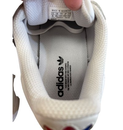 Adidas Superstar Pure Womans White Leather Sneakers Size 5