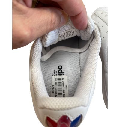 Adidas Superstar Pure Womans White Leather Sneakers Size 5
