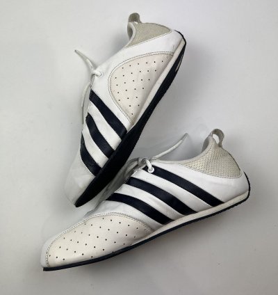 Adidas Taekwondo Martial Arts Dance Trainers Low White Navy