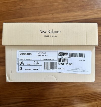 New Balance 990v3 Miusa Teddy Santis Moonbeam New With Box