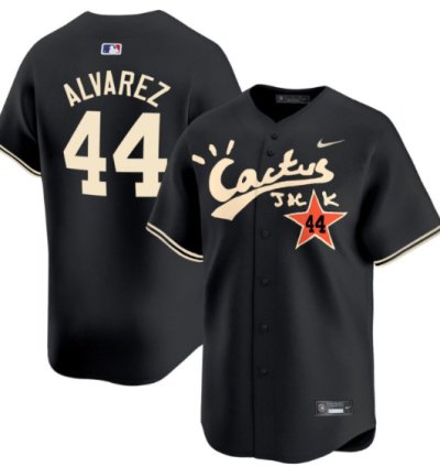 Yordan Alvarez 44 Houston Astros Cactus Jack Black Jersey V2