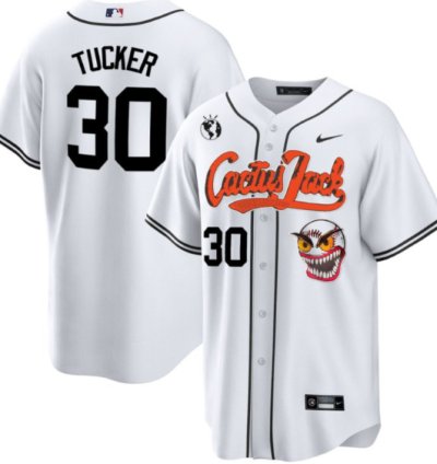 Kyle Tucker 30 Houston Astros Cactus Jack White Jersey