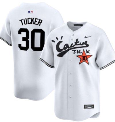 Kyle Tucker 30 Houston Astros Cactus Jack White Jersey V2