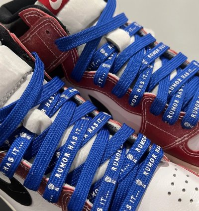 Jordan 1 Retro High Trophy Room Chicago friends And Family w Blue Laces