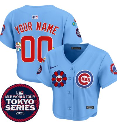 Custom Chicago Cubs Jersey Tokyo Series 2025 Crop Top Baseball Stitched Blue