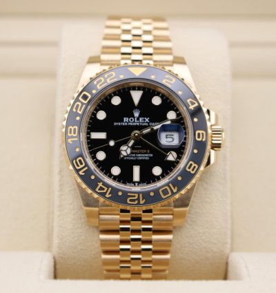 Rolex Gmt-master Ii 2024 Gmt-master Ii Black Dial 18k Gold Jubilee 126718grnr Full Set