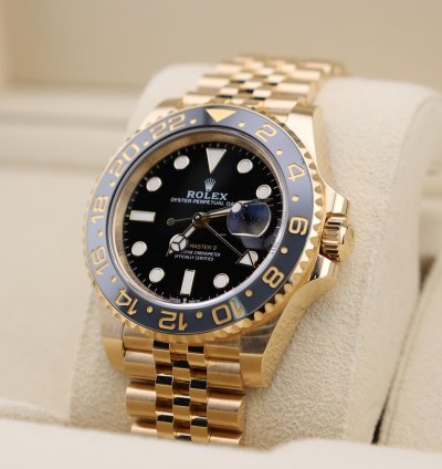 Rolex Gmt-master Ii 2024 Gmt-master Ii Black Dial 18k Gold Jubilee 126718grnr Full Set