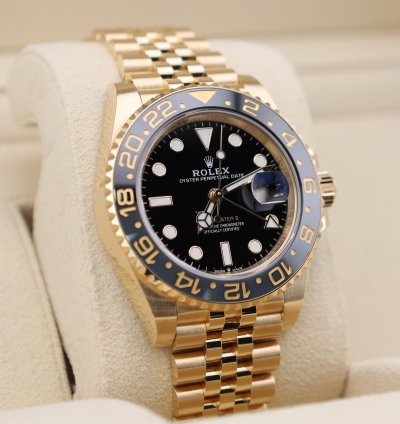 Rolex Gmt-master Ii 2024 Gmt-master Ii Black Dial 18k Gold Jubilee 126718grnr Full Set