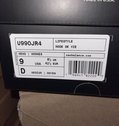 New Balance 990v4 Joe Freshgoods 1998 Intro Size 9