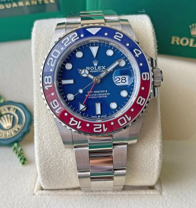 Rolex Gmt-master Ii 2024 New And Unworn White Gold Blue Dial 126719blro Complete