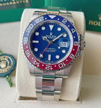 Rolex Gmt-master Ii 2024 New And Unworn White Gold Blue Dial 126719blro Complete
