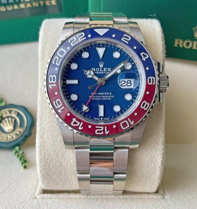 Rolex Gmt-master Ii 2024 New And Unworn White Gold Blue Dial 126719blro Complete