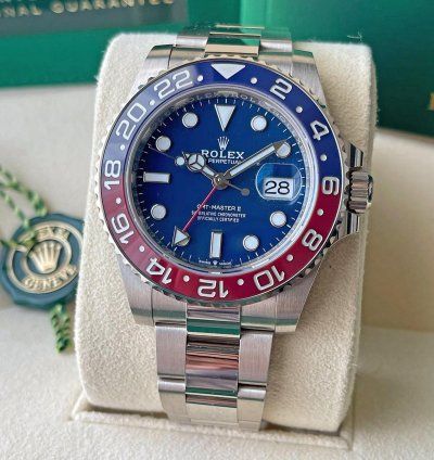 Rolex Gmt-master Ii 2024 New And Unworn White Gold Blue Dial 126719blro Complete