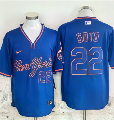 New York Mets 22 Juan Soto Jersey Stitched 2025 Pullover