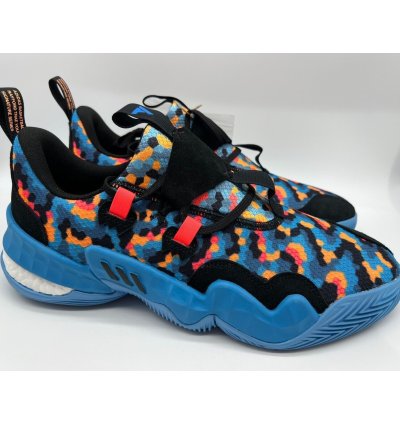 Adidas Trae Young 1 Pixel Black Blue Multi Men Size 12
