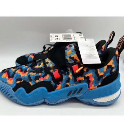 Adidas Trae Young 1 Pixel Black Blue Multi Men Size 12
