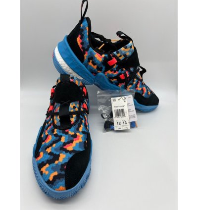 Adidas Trae Young 1 Pixel Black Blue Multi Men Size 12