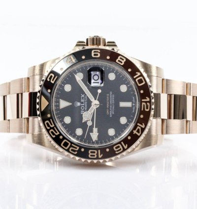 Rolex Gmt-master Ii 24h Ceramic 18k Ros Gold Automatic Fullset Box Papers