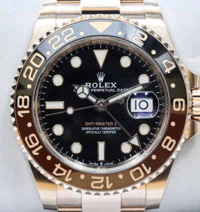 Rolex Gmt-master Ii 24h Ceramic 18k Ros Gold Automatic Fullset Box Papers