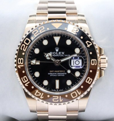 Rolex Gmt-master Ii 24h Ceramic 18k Ros Gold Automatic Fullset Box Papers