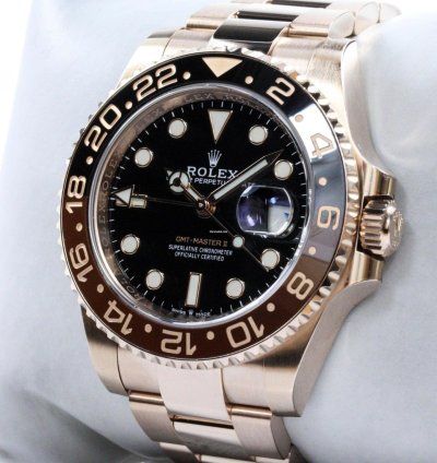 Rolex Gmt-master Ii 24h Ceramic 18k Ros Gold Automatic Fullset Box Papers