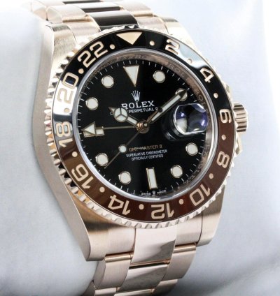 Rolex Gmt-master Ii 24h Ceramic 18k Ros Gold Automatic Fullset Box Papers