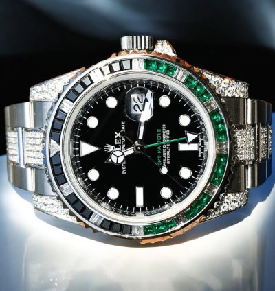 Rolex Gmt-master Ii 40 Mm Oyster Custom Diamond-set - Iced Out