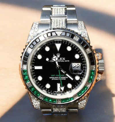 Rolex Gmt-master Ii 40 Mm Oyster Custom Diamond-set - Iced Out