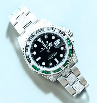 Rolex Gmt-master Ii 40 Mm Oyster Custom Diamond-set - Iced Out