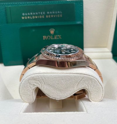 Rolex Gmt-master Ii 40mm 18k Rose Gold Rootbeer Oyster Bracelet 126715chnr