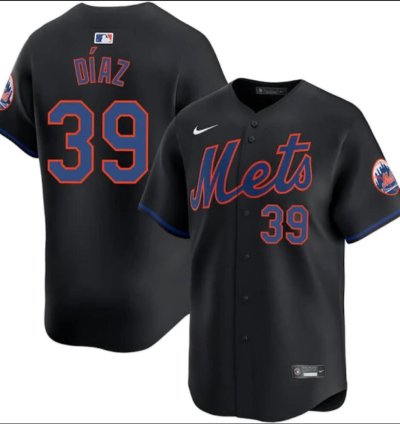 New York Mets 39 Edwin Diaz Jersey Stitched Black