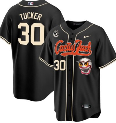 Kyle Tucker 30 Houston Astros Cactus Jack Men Jersey - Black