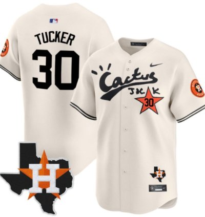 Kyle Tucker 30 Houston Astros Cactus Jack Limited Jersey Houston Patch