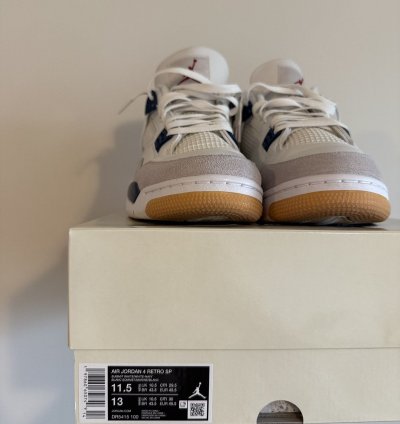 Nike Sb Jordan 4 Sb4 Navy Skateboarding Shoes Sneakers