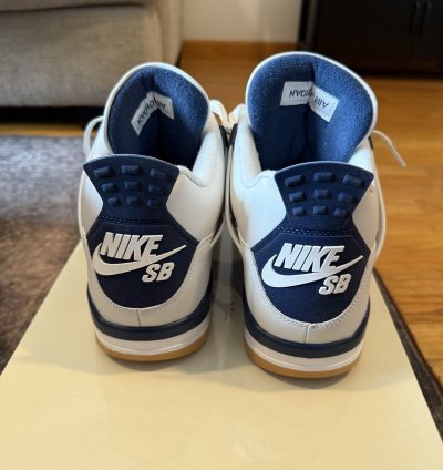 Nike Sb Jordan 4 Sb4 Navy Skateboarding Shoes Sneakers