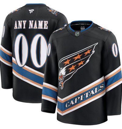 Washington Capitals Alternate 50th Anniversary Premium Custom Jersey Black
