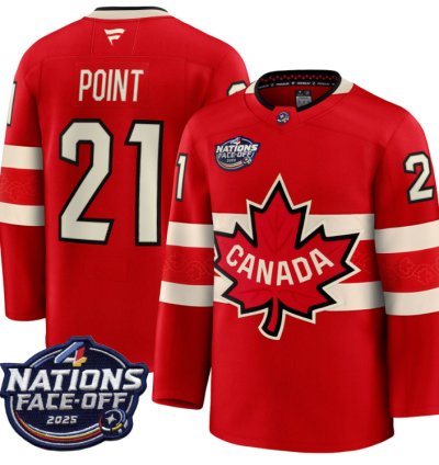 Mens Brayden Point Jersey 21 Red 2025 4 Nations Face-off Stitched