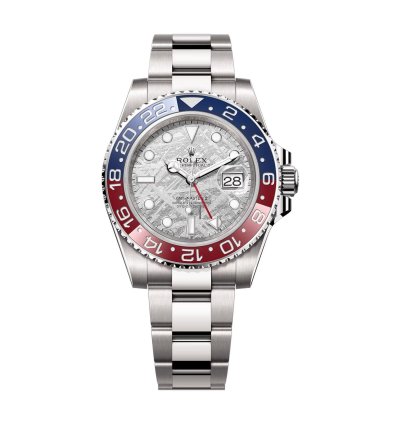 Rolex Gmt-master Ii 40mm Ceramic Pepsi Bezel 18k White Gold Meteorite Dial