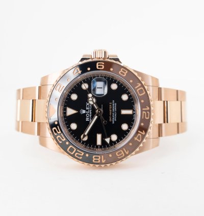Rolex Gmt-master Ii 40mm Everose Gold Black Dial 126715chnr