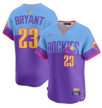 Kris Bryant Jersey 23 Colorado Rockies 2025 City Connect Stitched Premier Elite