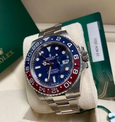 Rolex Gmt-master Ii 40mm White Gold Blue Dial 126719blro