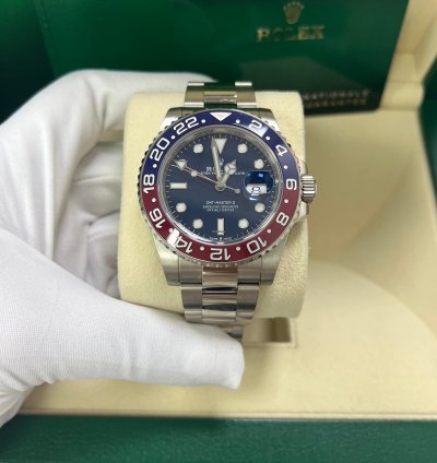 Rolex Gmt-master Ii 40mm White Gold Pepsi - Blue Dial - Oyster Bracelet 126719blro