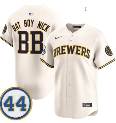 Bat Boy Nick Milwaukee Brewers Bb Jersey - All Stitched