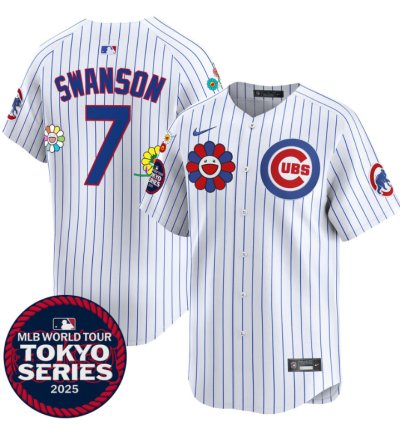 Dansby Swanson Jersey 7 Chicago Cubs Tokyo Series 2025 Vapor Premier Limited Stitched Pinstripe